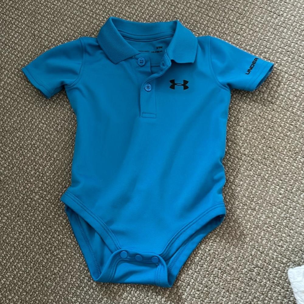 Under Armour Heatgear 6/9 Months Baby Onesie with Collar In Blue